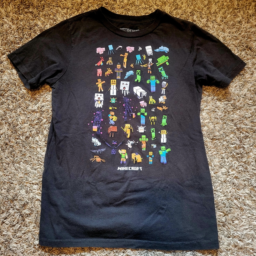 Minecraft Kids Black Graphic Tee